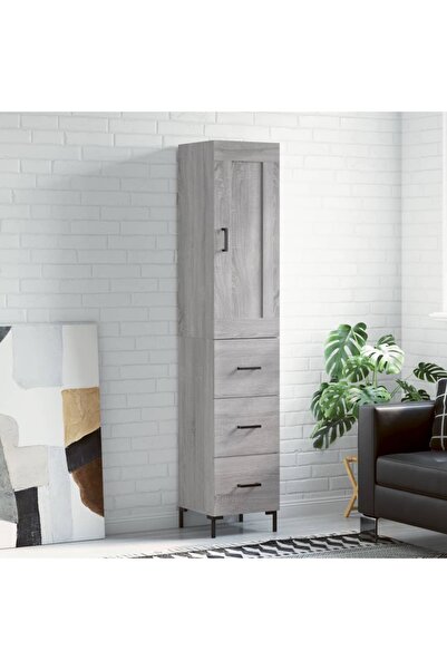 Concept Dulap înalt, gri sonoma, 34,5x34x180 cm, lemn prelucrat