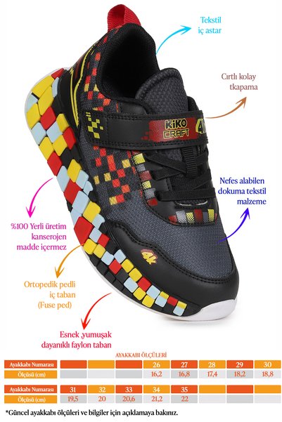 Kiko Kids Jenks Craft Velcro Boys' Sports Shoes