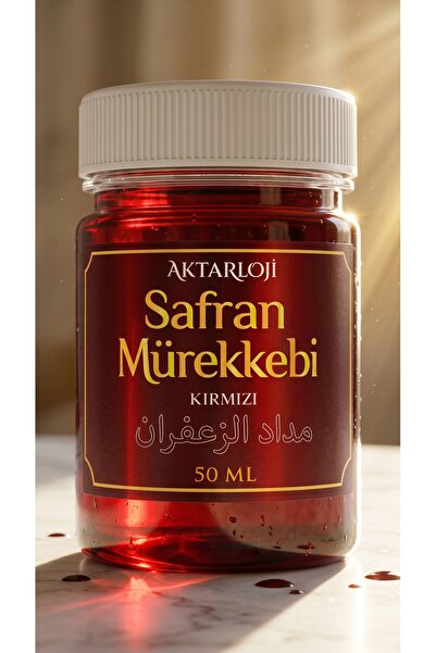aktarloji 50 ml Kırmızı Safran Mürekkebi / Orijinal Misk-i Amber ve Gül Suyu ...