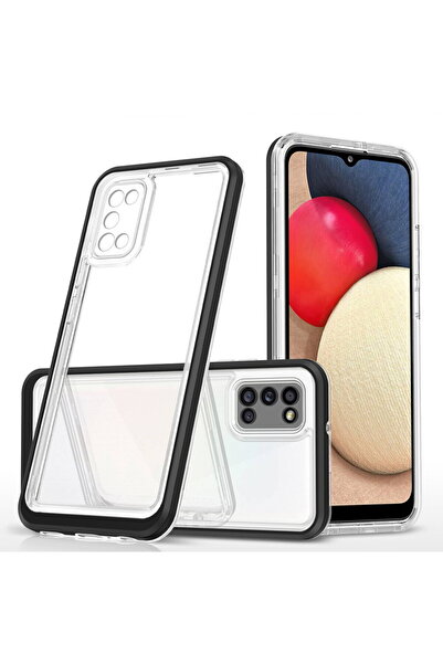 Hurtel Husă transparentă 3 în 1 pentru Samsung Galaxy A03s (166), cu ramă și ...