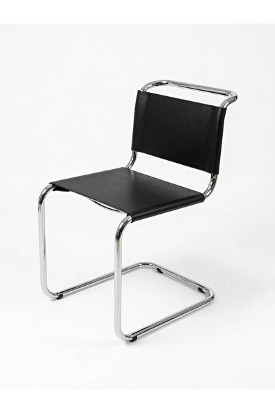 SARIOĞLU MOBİLYA Marcel Breuer Deri Döşeme Metal Sandalye