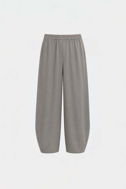 Suud Collection Gray Ellie Linen Balloon Pants