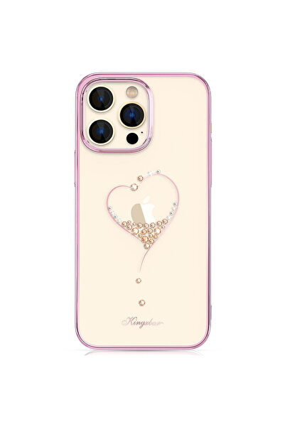 Kingxbar Husă din seria Wish pentru iPhone 14 Plus decorată cu cristale roz