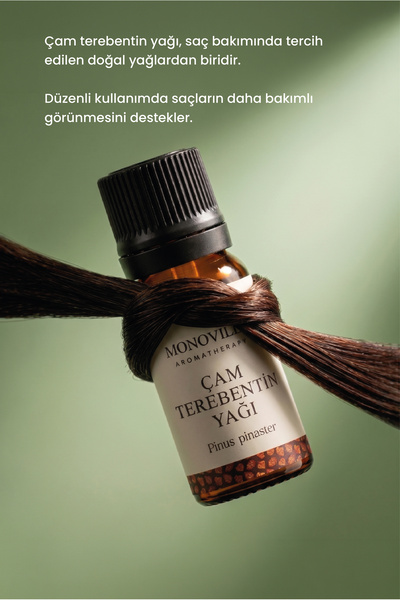 Monoville Çam Terebentin Uçucu Yağı 10 ml Saf ve Doğal (Pine Turpentine Essential Oil)
