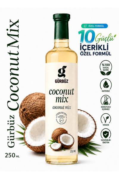 Gürbüzden Coconut Mix 250 ml | Hindistan Cevizi Karışımı Şurubu
