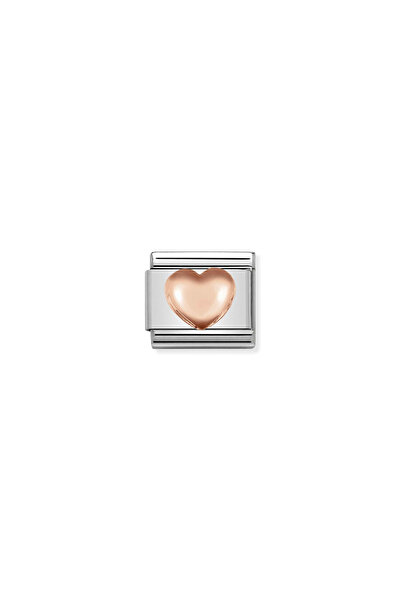 NOMİNATİON Composable Classic Symbols Stainless Steel And 9k Rose Gold Raised...