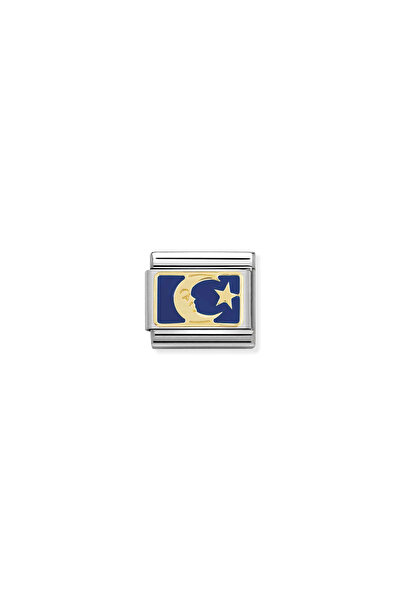 NOMİNATİON Composable Classic Dekoratif Link - Plakalar - Ay - (45 Moon Blue ...