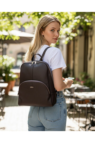 LYRA Bags & Accessories حقيبة ظهر نسائية من LYRA Nomad باللون البني حقيبة يوم...