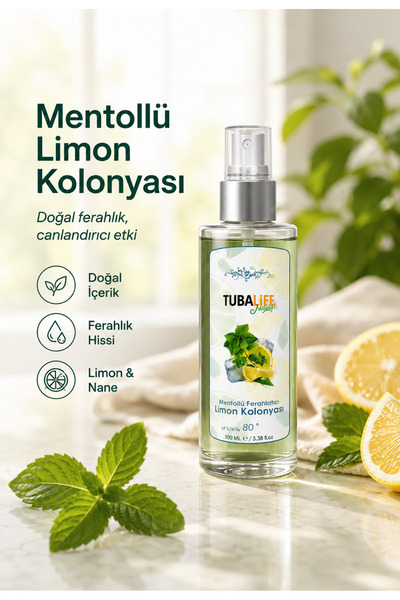TUBALİFE Tubalıfe Mentollü Ferahlatıcı Limon Kolonyası 100 ml