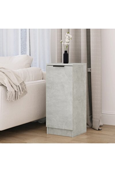 Concept Servantă, gri beton, 30x30x70 cm, lemn compozit