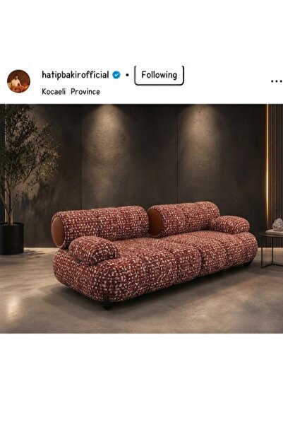 HB DİZAYN LÜKS Tasarım Butik Üçlü Koltuk ( 3'lü Kanepe) (110x250cm) Üçlü Kolt...