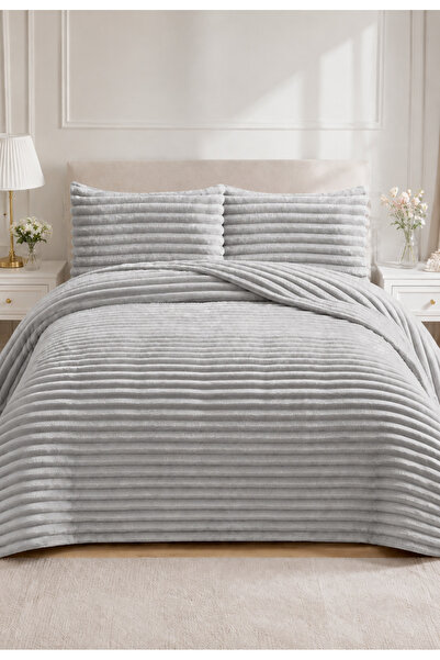 LALHOME طقم غطاء سرير مزدوج من سيرا رابيت 230x250 سم - ويلسوفت فاخر ناعم المل...