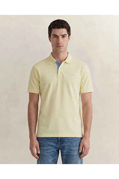 Gant Erkek Sarı Regular Fit Polo Yaka T-Shirt