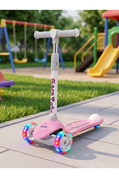 POZART GTpro Çocuk Scooter Katlanabilir 3+Yaş 3Tekerli Led Işıklı 50Kğ Kapasite