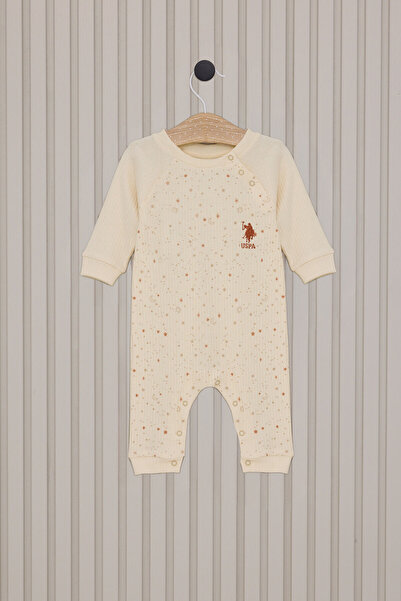 U.S. Polo Assn. U.S. Polo Assn Kız Bebek Krem Tulum