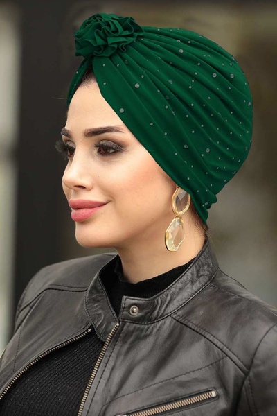 Neva Style وشاح بونيه أخضر اللون 7527Y