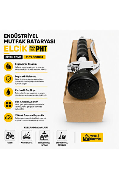 PLATİN HIRDAVAT صنبور مطبخ أسود صناعي بلاتيني - لون شفاف