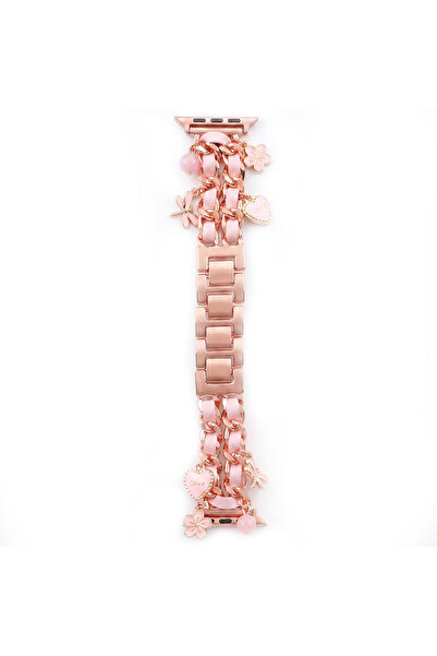 Casen Watch Saat 42mm Rose Gold Love Kalp Tasarımlı Şık Kordon