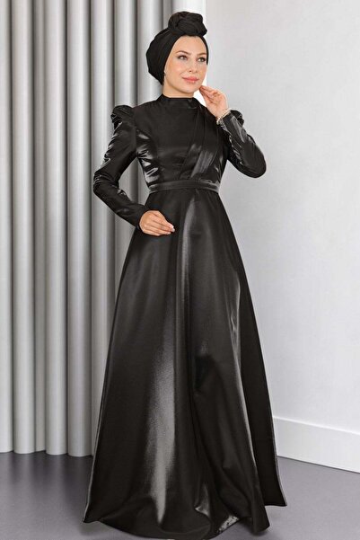 Missvalle Draped Chest Evening Dress Black 19124