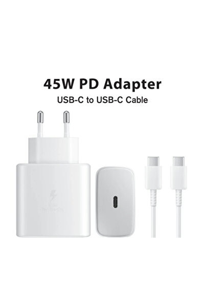 MuhendisTech Muhendis Tech Samsung Uyumlu Type-C 45W Watt Süper Hızlı Şarj Al...