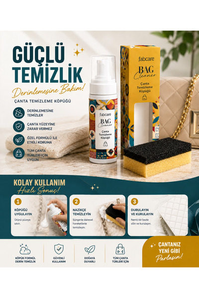Fabcare Ayakkabı Temizleme FABCARE ÇANTA TEMİZLEME SETİ