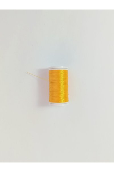 Eskişehir hobi sanat 0.2 mm 60 Meters Polyester Rosary String Amber Yellow Color (Thinnest Rosary String) Polyester String