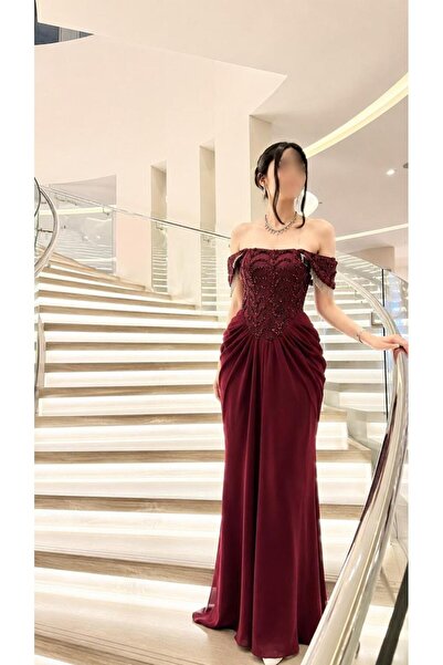 Mar style Luxury Embroidered Corset Maxi Gown Evening Dress with Draped Shawl