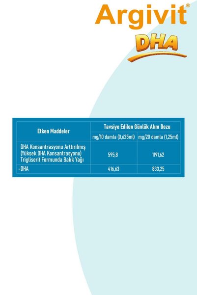 Argivit Dha Balık Yağı 10 Ml
