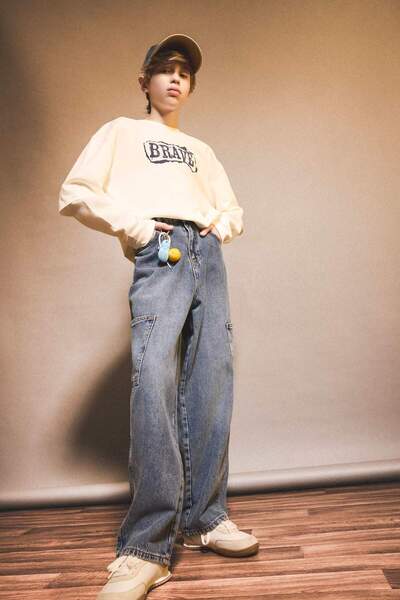 DeFacto Pantaloni din denim cu croială dreaptă, 100% bumbac, pentru băieți G1...