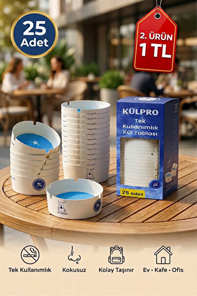 Külpro 25'li Tek Kullanımlık Jel Kül Tablası | Kokusuz, Taşınabilir, Hijyenik...