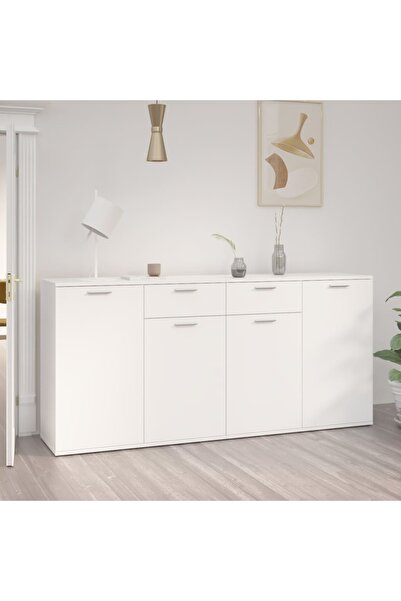 Concept Servantă, alb, 160x36x75 cm, PAL