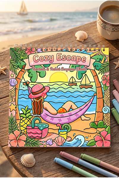 M&H Coloring Cozy Escape - 21x21 cm Boyama Kitabı, Çocuk ve Yetişkinler için