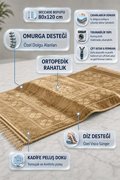 Huzur Burada Diz Destekli Ortopedik Seccade