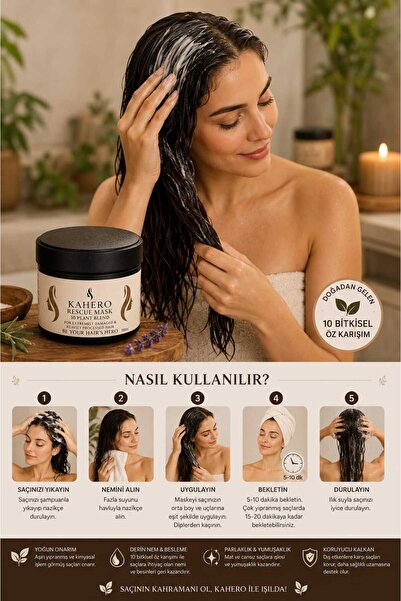 KAHERO Saç Onarıcı Bakım Maskesi 250 ml