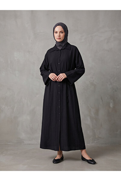Foremia Pat Detail Dress-Black