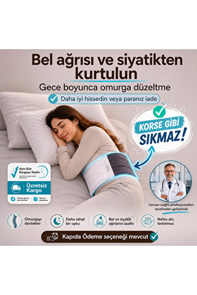 Hugvera Bel Destek Yastığı Korse Gibi Destek Sağlayan Ayarlanabilir Minder