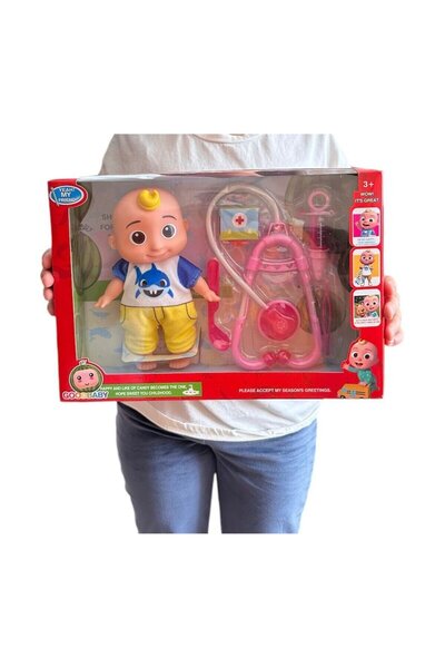 tmtoysandmore coco melon jj karakter ışıklı sesli doktor seti oyuncak beyaz e...