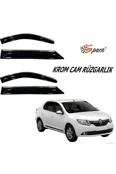 Drs Tuning Krom Cam Rüzgarlığı 1.2Mm Renault Clio Symbol 1998-2015 4'Lü / Car...