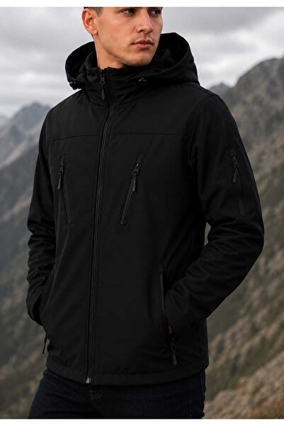 wera Jachetă softshell cu glugă detașabilă, impermeabilă și antivânt