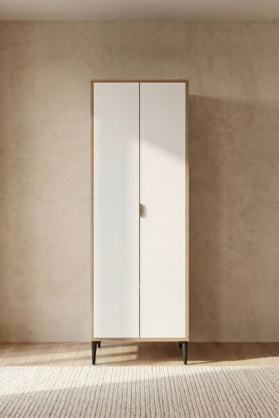 SARMOBİ Arden 2 Kapaklı Çok Amaçlı Mutfak/Kiler Dolabı 65x190x37 cm Beyaz – M...