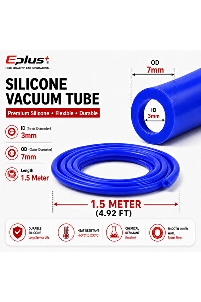 Choice9 Blue-1.5M-ID 3MM EPLUS Universal 1.5 meters Red Blue Black Silicone V...