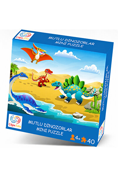 Çılgın Zeka Mutlu Dinozorlar Mini Puzzle 40 Parça 3 4 yaş çocuk puzzle ve yap...