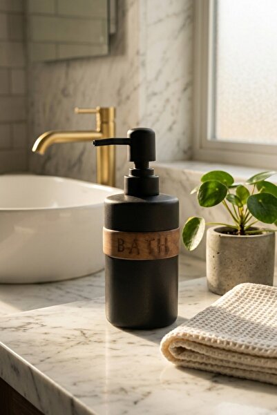 MAKRİ HOME Dozator de săpun lichid Lenora din ceramică de 300 ml, diametru 7 ...