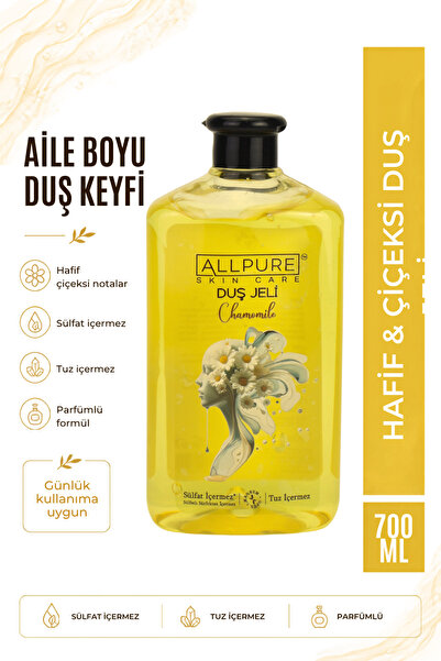 ALLPURE Duş Jeli Chamomıle (700 ML HAFİF ÇİÇEKSİ NOTALAR - SÜLFAT/TUZ IÇERMEZ...