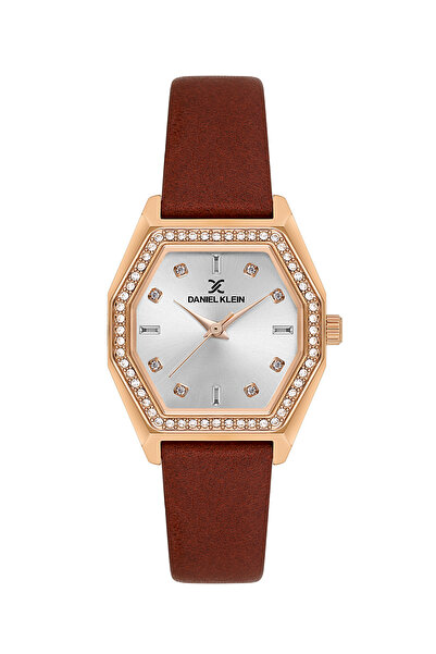 Daniel Klein Premium Dark Red Leather Watch for Women DK.1.14114-6