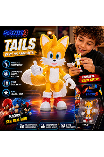 Cici Oyuncak Sonic the Hedgehog 3 Tails 13 cm Figür Jakks Pacific Orijinal Ne...