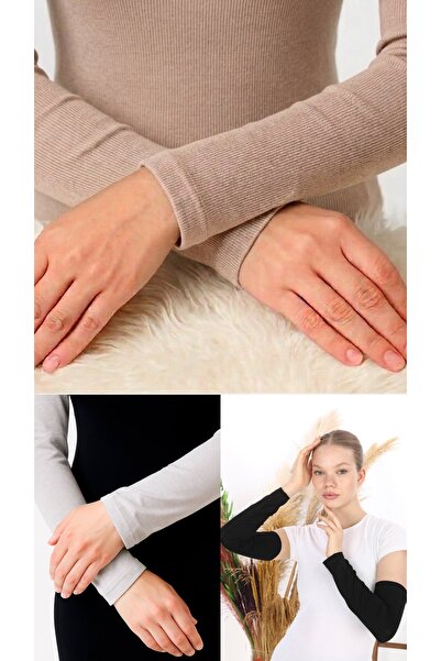 ALDAIYR 3 Pieces of Hijab Sleeves Combed Cotton Prayer Sleeves Kol2908