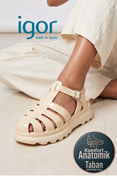 IGOR 36-40 Numra Arasi Vega Shiny Sandals - Elephant Teeth Color