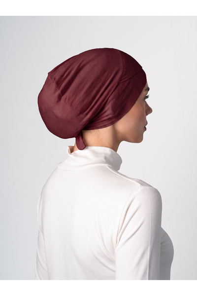 ec ecardin Cross Model Hijab Bonnet - Burgundy - (St233), (Id 3423306)