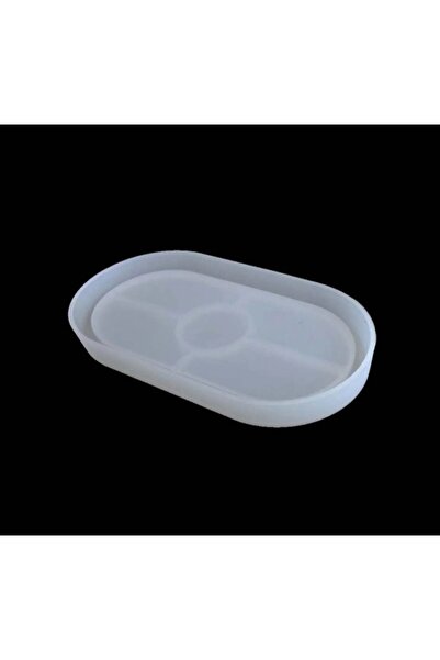 Şenhomee Epoksi Kalıp Silikon Mini Tepsi Sunumluk Kalıbı Oval Tabak Kalıbı 19x10cm